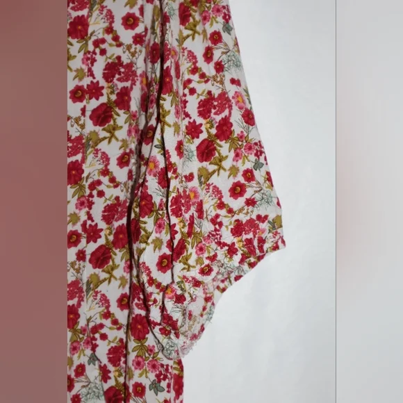 Anthropologie Solitaire Red Floral Peasant/Bohemian Blouse. Large. - Picture 8 of 11